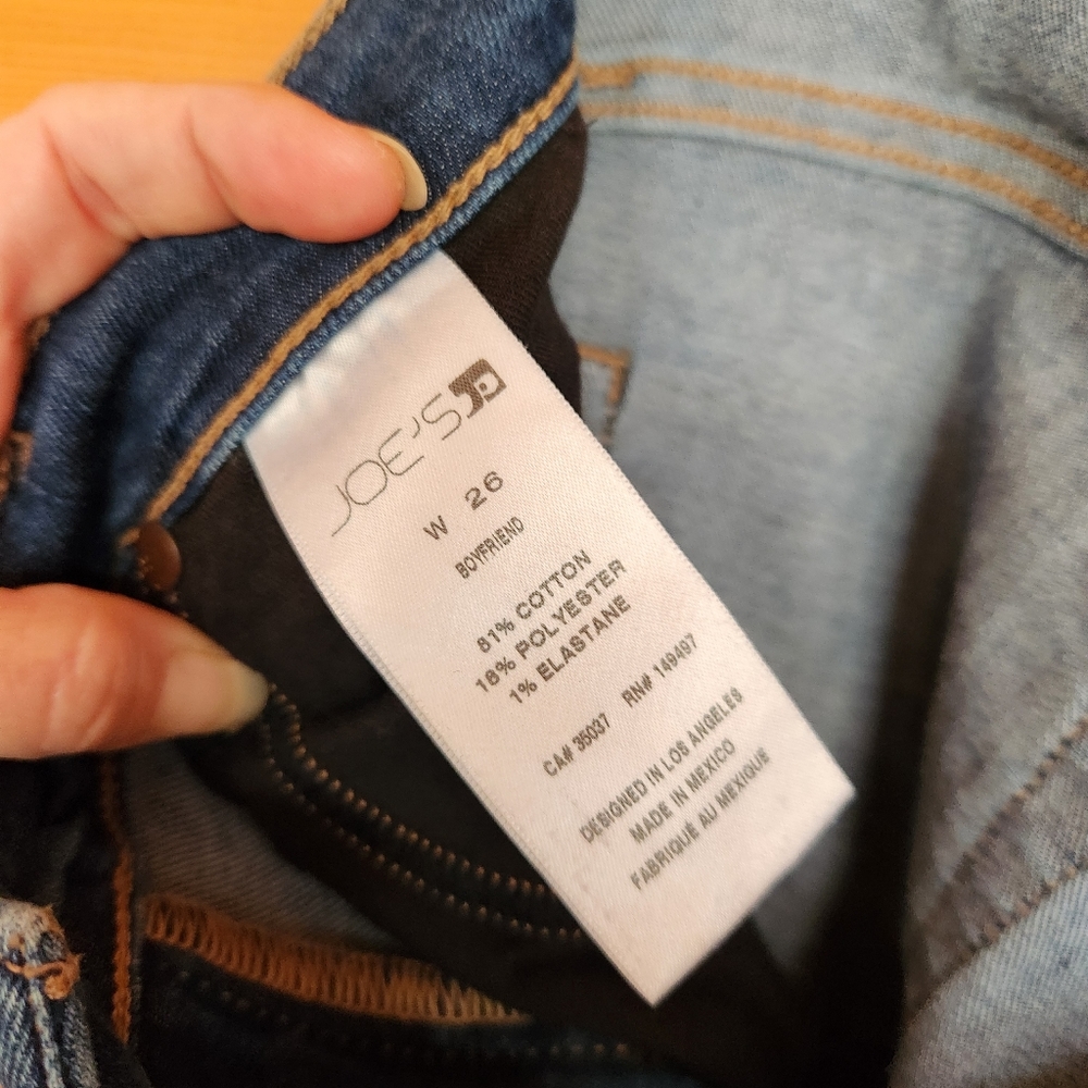 Joe’s Jeans 💜 Boyfriend Halstead Dark Stone Wash High Rise Straight Sz 26 X 30" - Picture 8 of 9